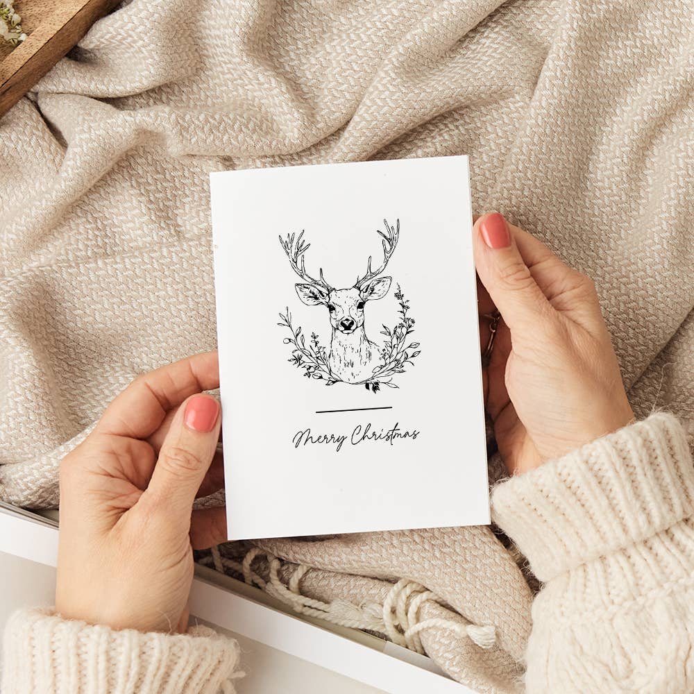 Merry Christmas Deer Greeting Card