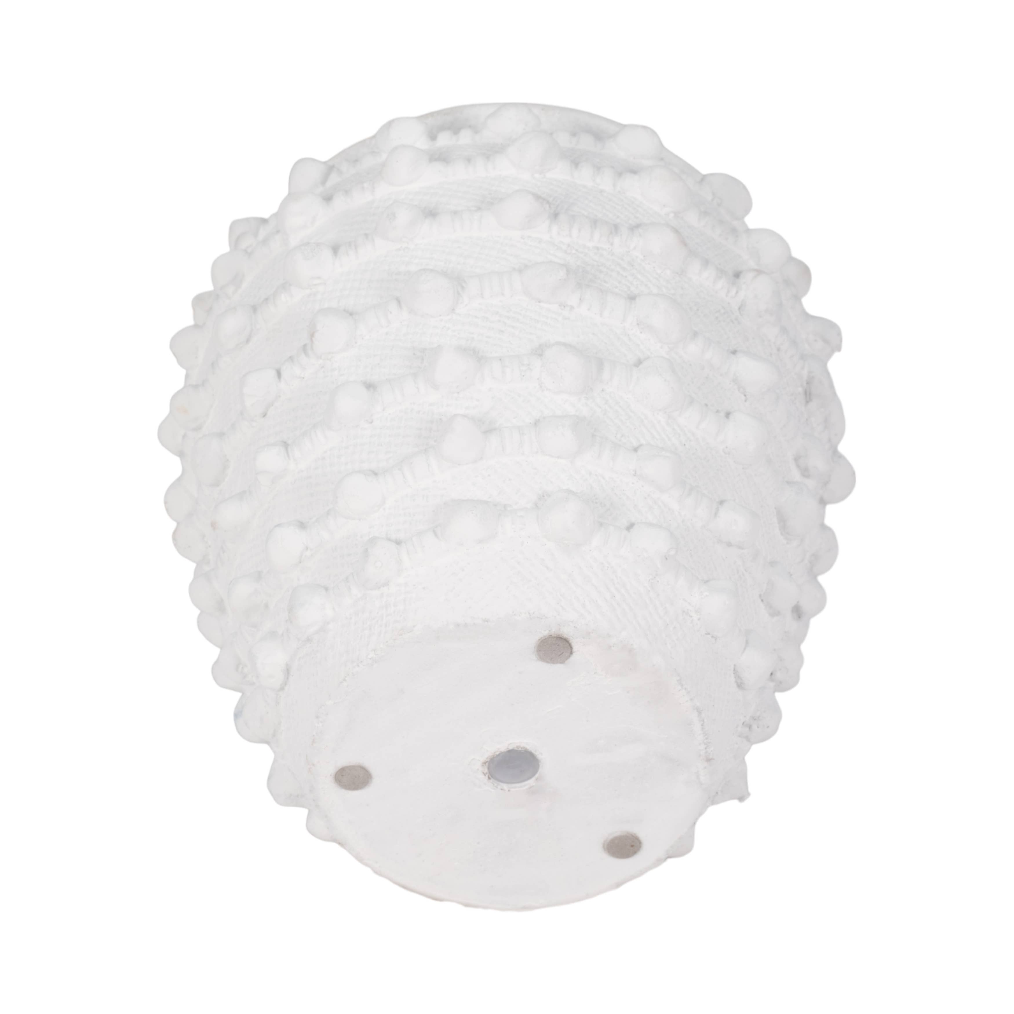 Ceramic Raised Textured Woven Knot Planter - White, 9 in.