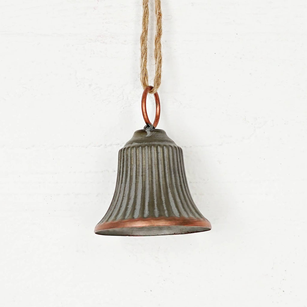 M10230- 4in Copper Washed Bell Ornament