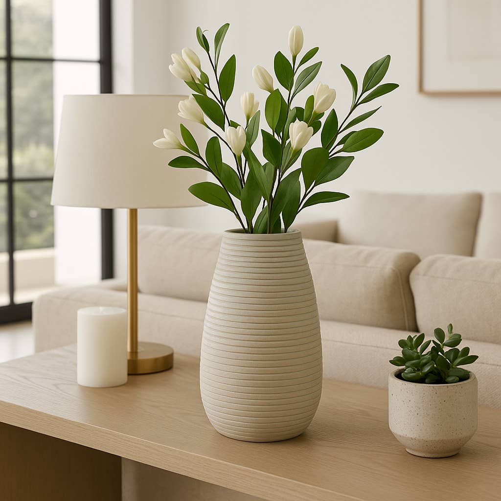 Ecomix Padma Contemporary Decorative Vase - Teal, 15 in.