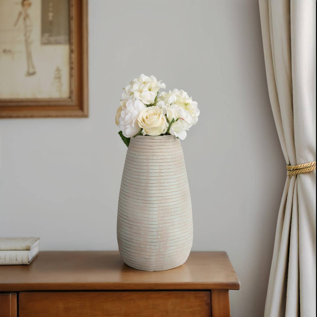 Ecomix Padma Contemporary Decorative Vase - Teal, 15 in.