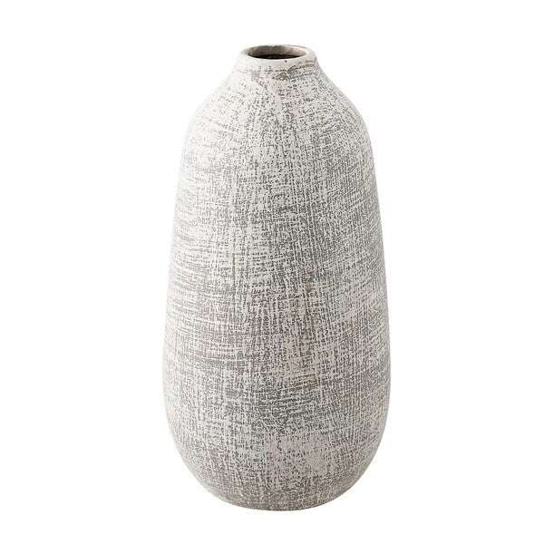 White and Grey ceramic vase