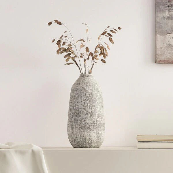 White and Grey ceramic vase