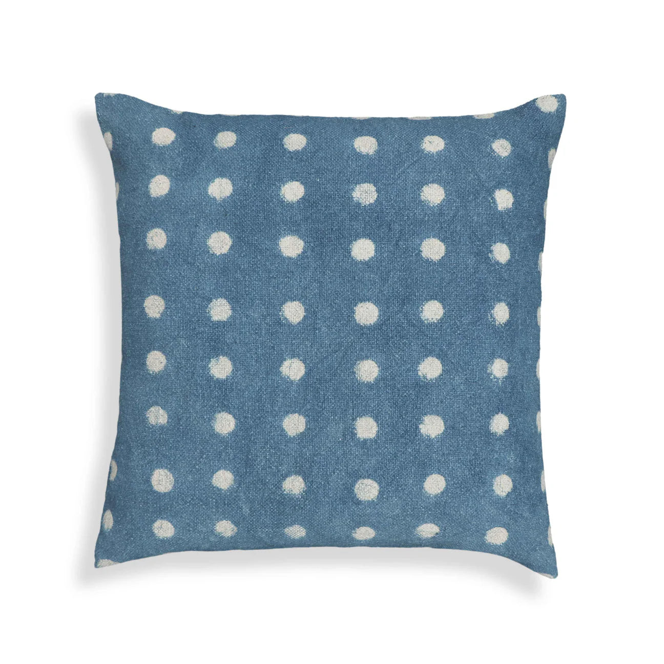 Blue dots cushion cover
