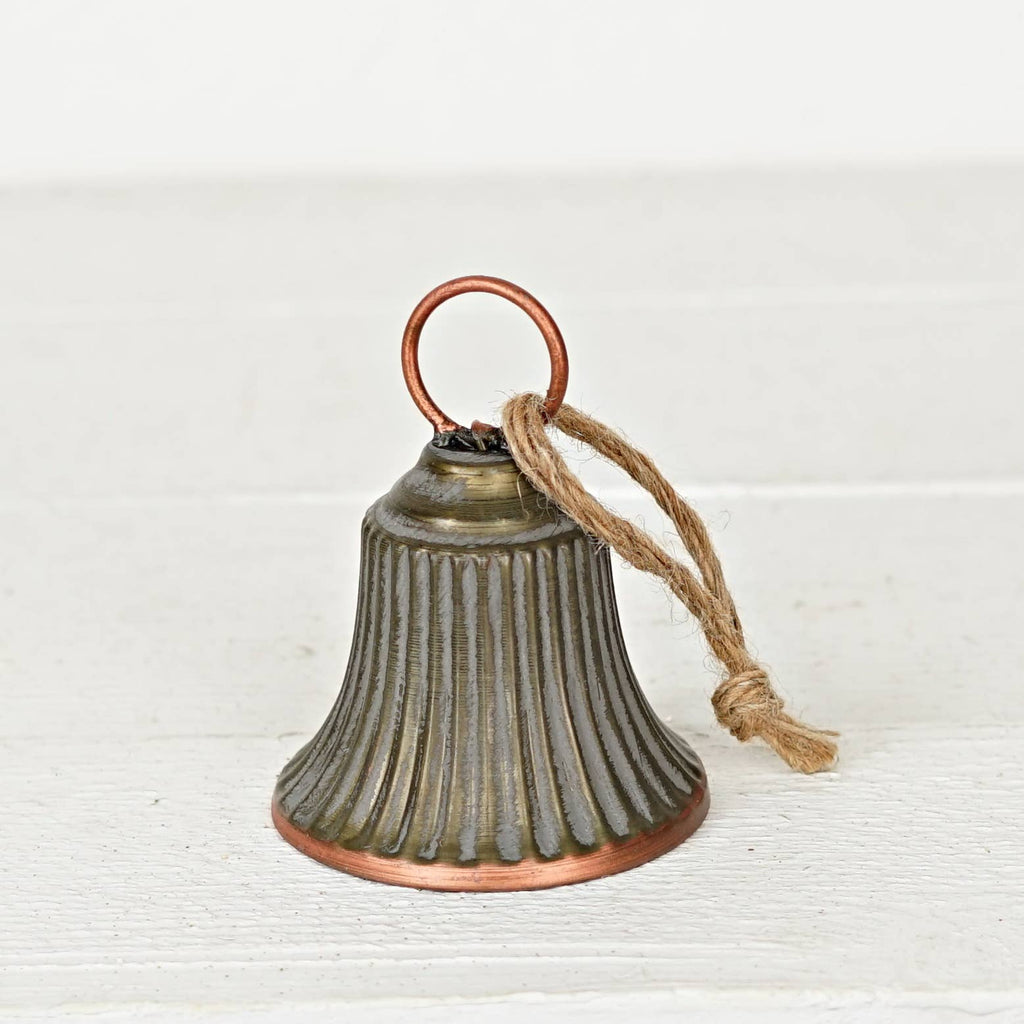 M10230- 4in Copper Washed Bell Ornament