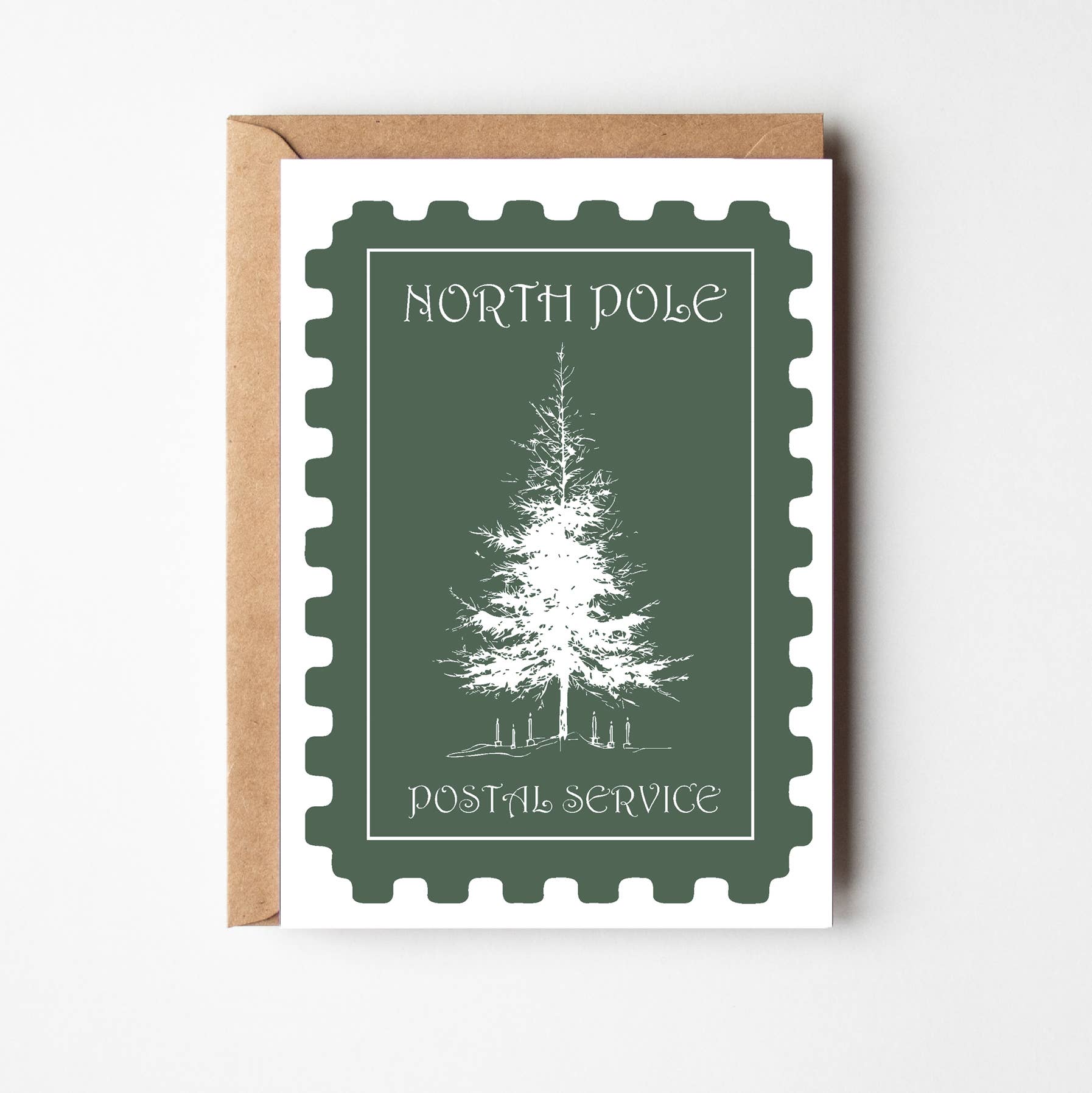 North Pole Tree Greeting Card