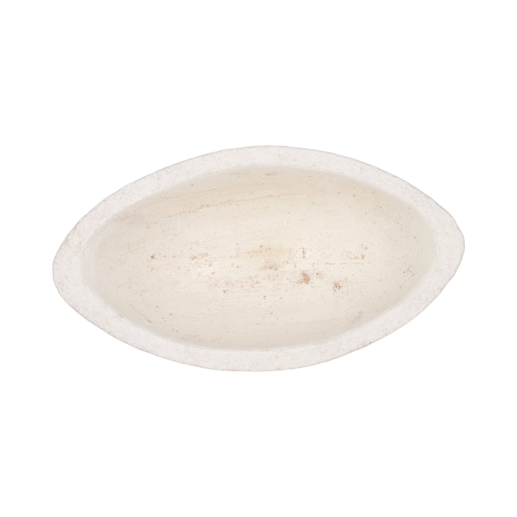 Ceramic Tapered Decorative Bowl Rough Finish - White, 10 in.