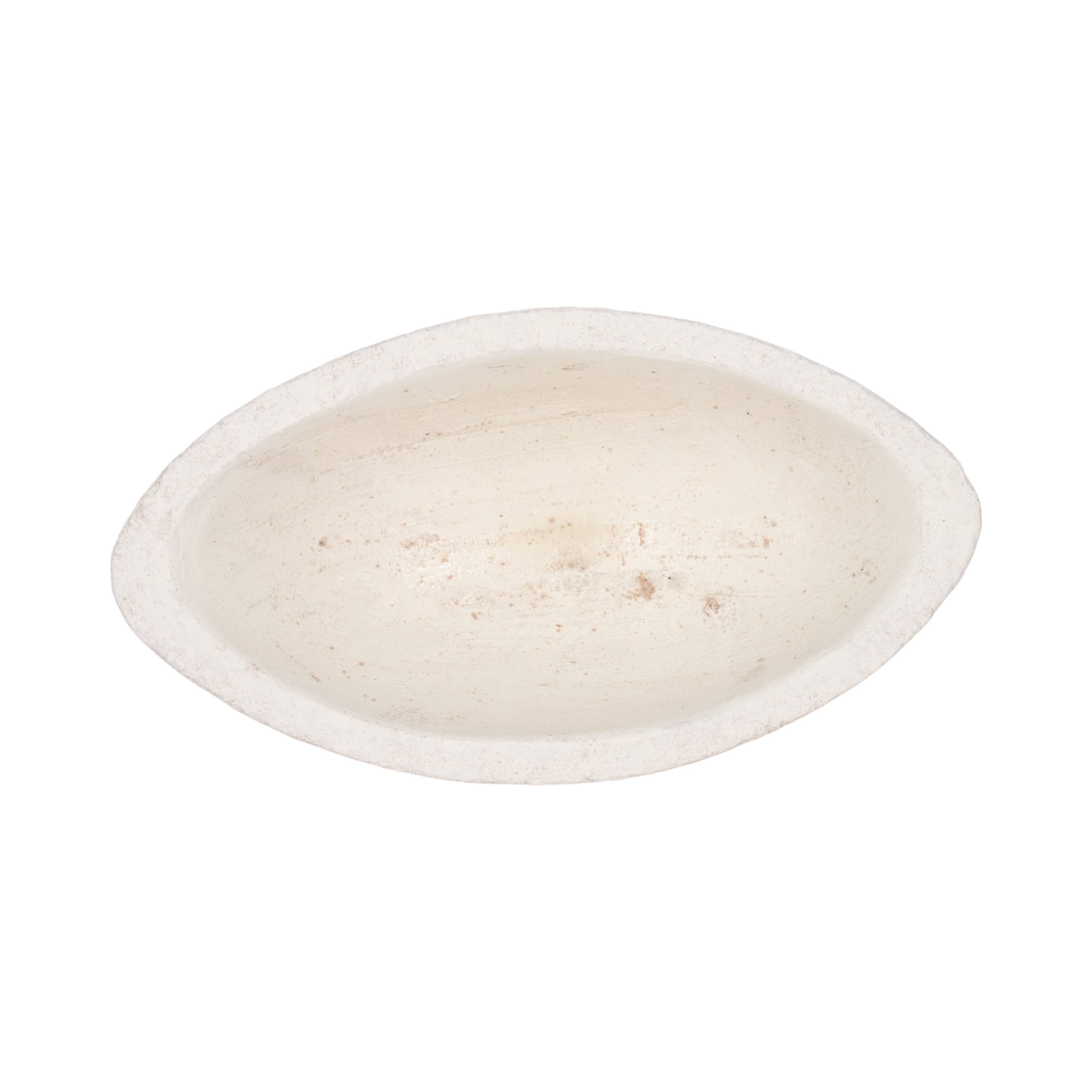 Ceramic Tapered Decorative Bowl Rough Finish - White, 10 in.