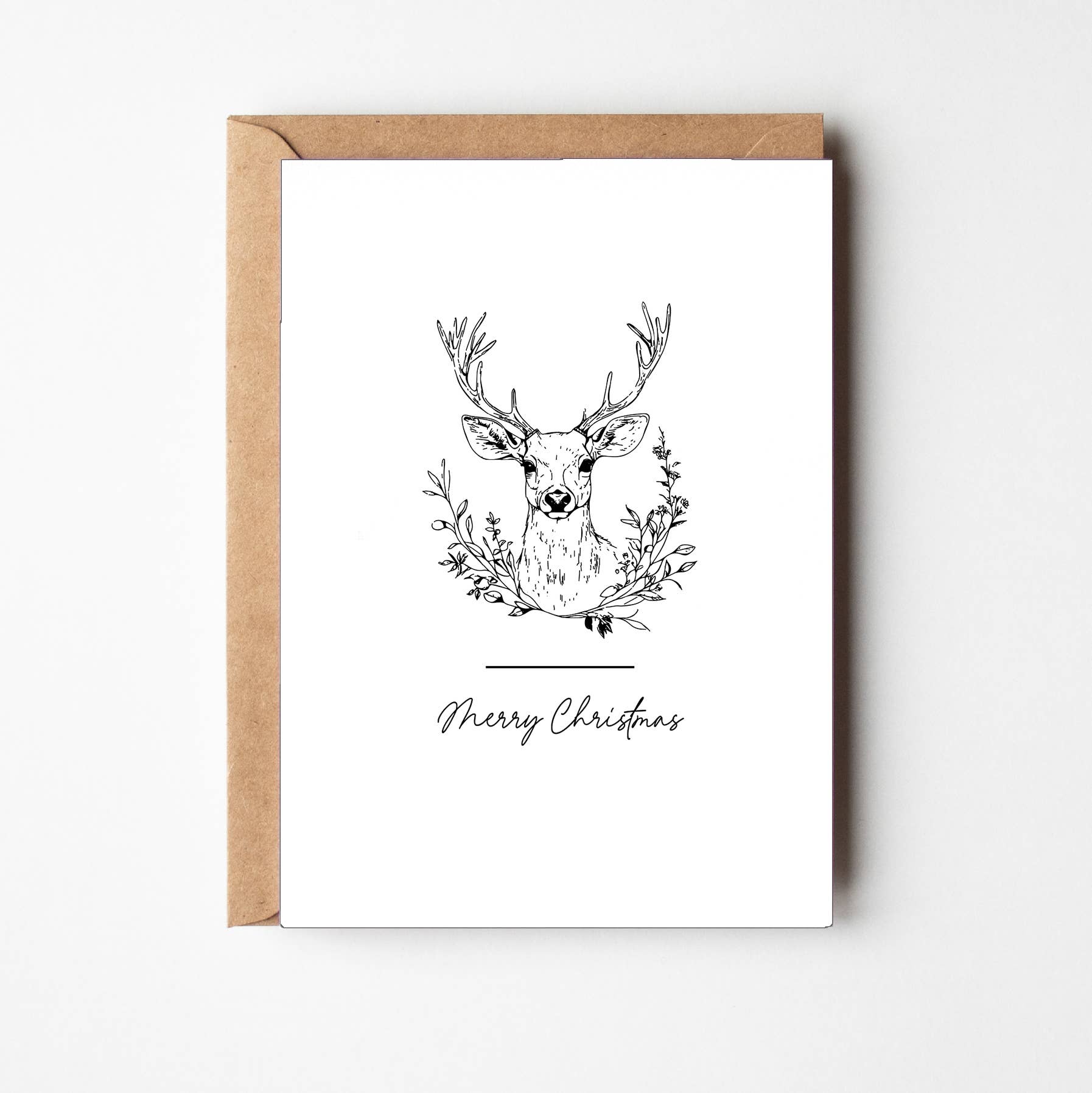 Merry Christmas Deer Greeting Card