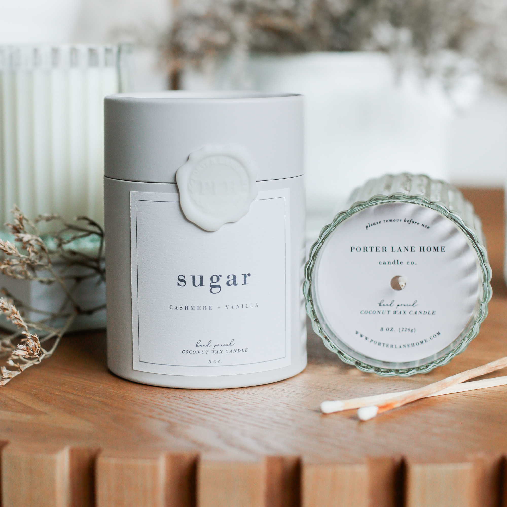 SUGAR | Cashmere + Vanilla Fluted Coconut Wax Candle