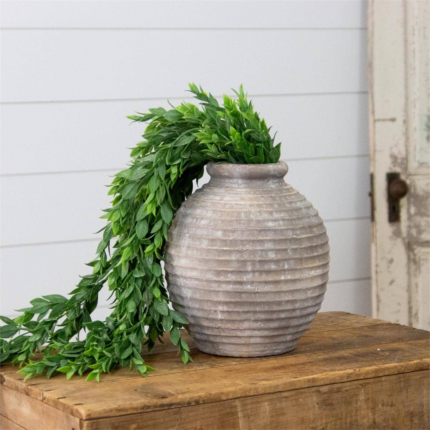 Ridged Terracotta Vase (PC)