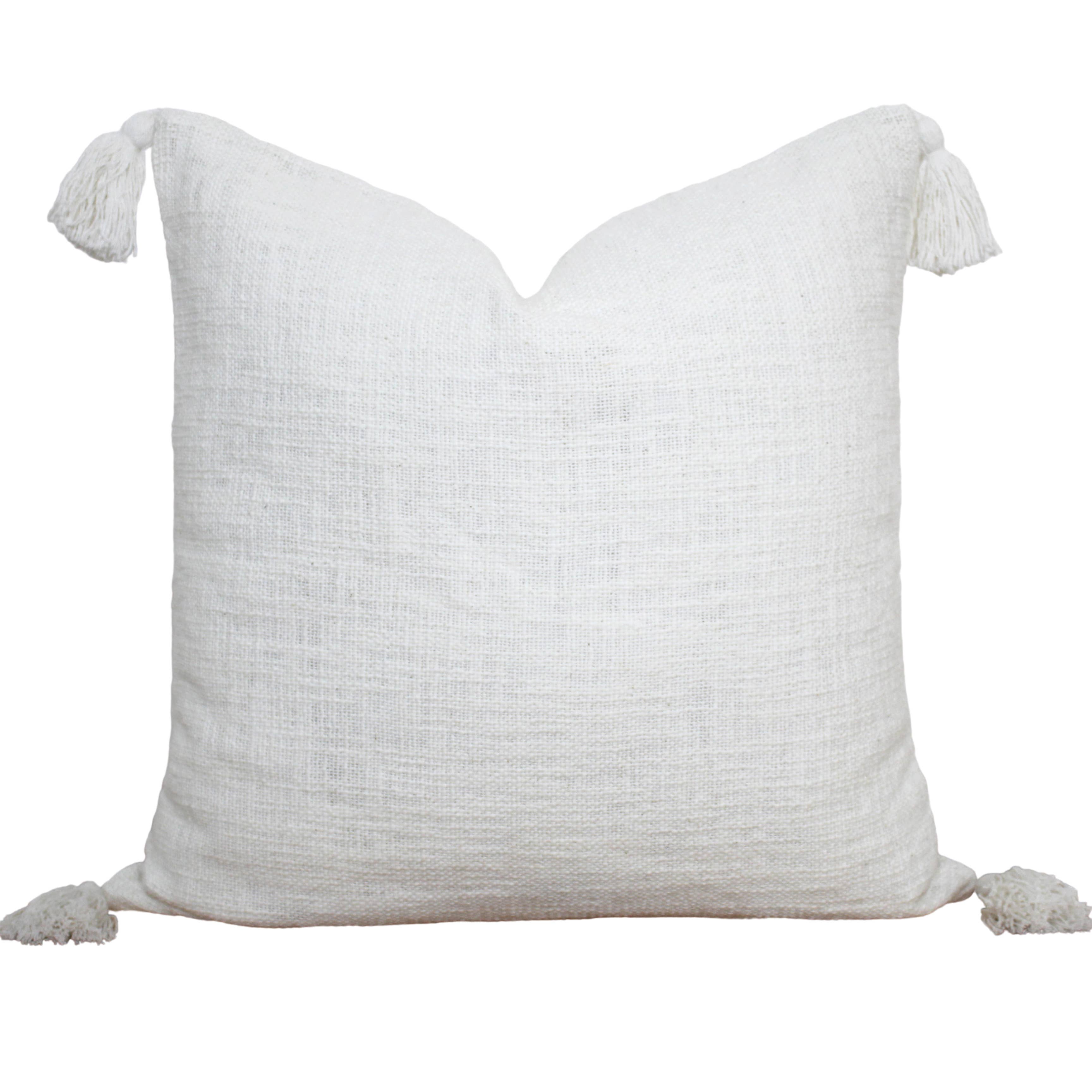 Hand Woven Tassel Pillow Cover