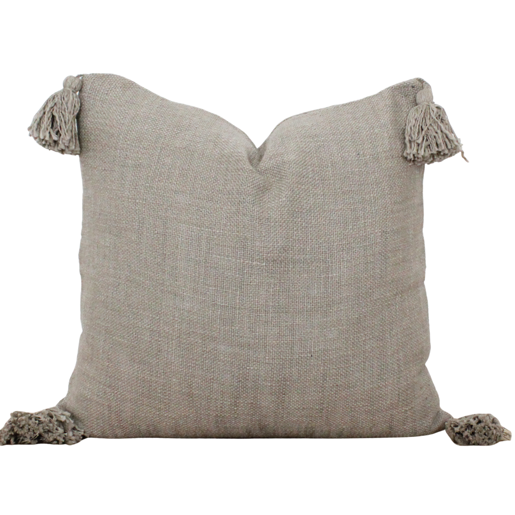 Hand Woven Tassel Pillow Cover