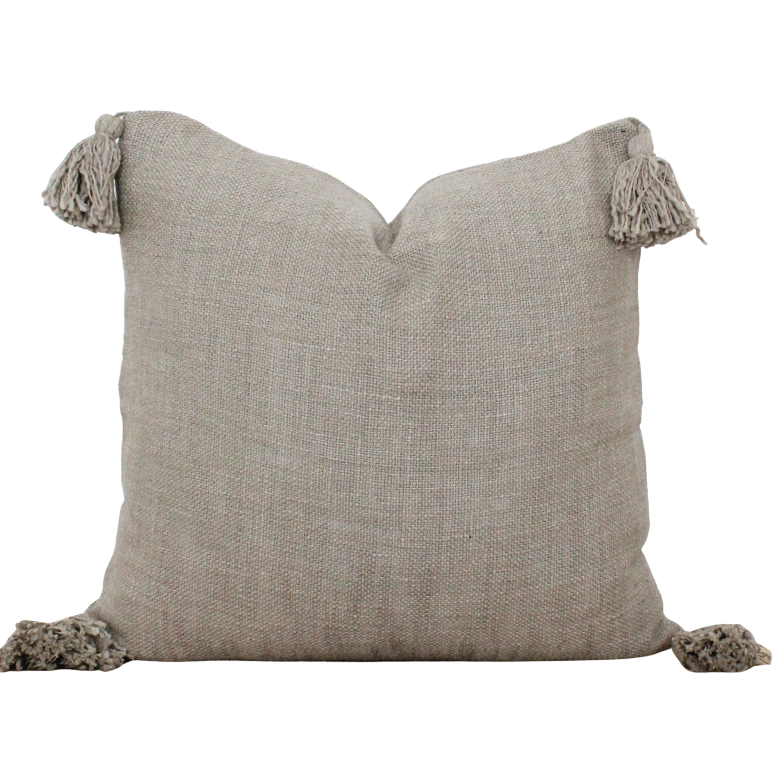 Hand Woven Tassel Pillow Cover