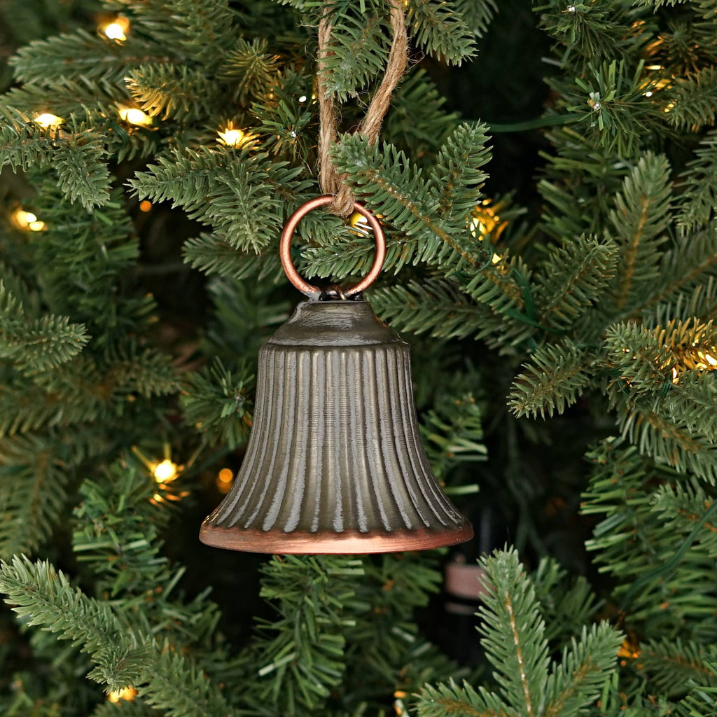 M10230- 4in Copper Washed Bell Ornament
